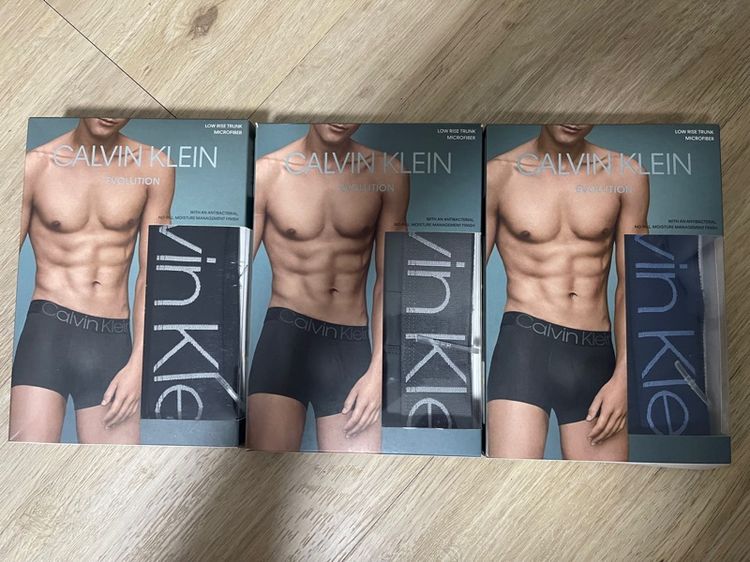 ดำ กางเกงชั้นในชาย Calvin Klein Low Rise Trunk Microfiber