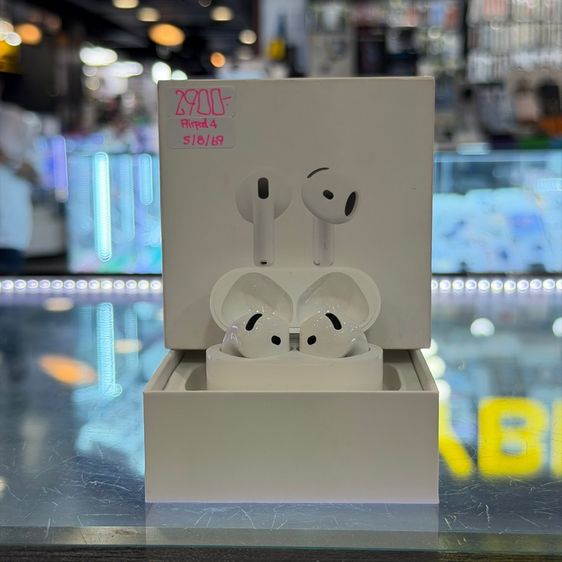 Apple Airpods Gen4 เครื่องศูนย์ สภาพสวยมากๆ ประกันศูนย์ถึง05-08-69 ใช้งานดีเยี่ยม ครบยกกล่อง🔥🔥
