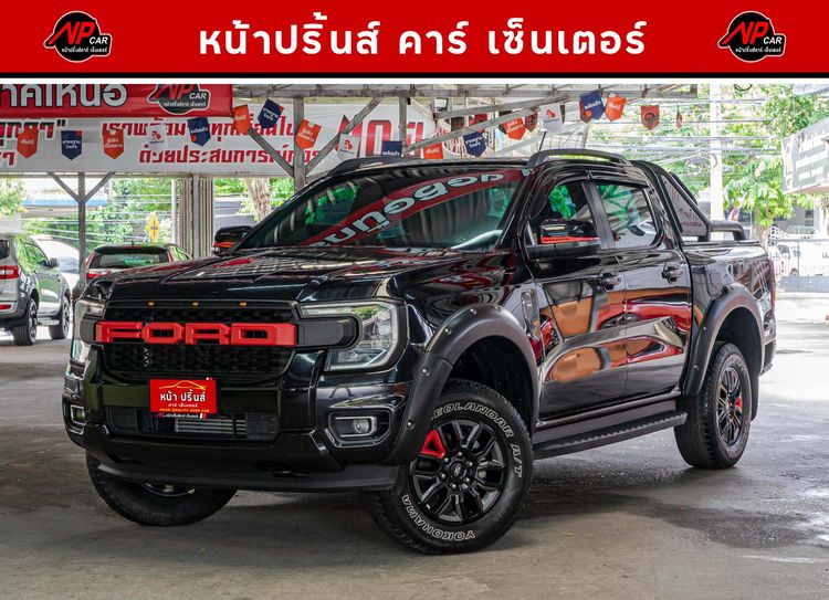 Ford Ranger 2022 2.0 Turbo Hi-Rider XLT Pickup ดีเซล ไม่ติดแก๊ส เกียร์อัตโนมัติ ดำ
