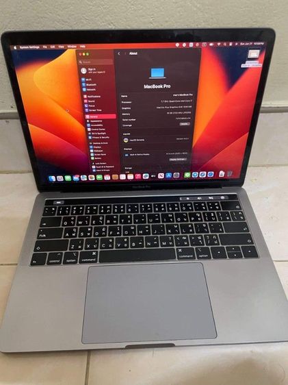 ขาย Macebook Pro 2019 มี Touch Bar สภาพสวย