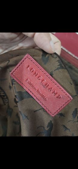 Longchamp หนังแกะ ของแท้ ไซส์ L สีแดงเลือดหมู รูปที่ 13