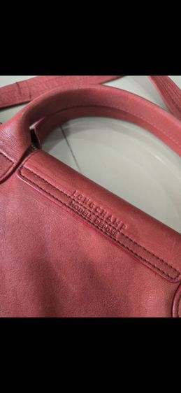 Longchamp หนังแกะ ของแท้ ไซส์ L สีแดงเลือดหมู รูปที่ 14