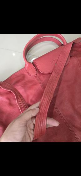 Longchamp หนังแกะ ของแท้ ไซส์ L สีแดงเลือดหมู รูปที่ 12
