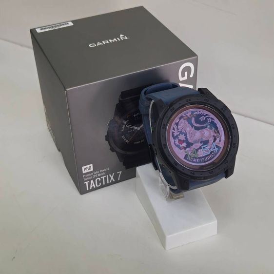 ซิลิโคน น้ำเงิน Garmin tactix 7 Pro Edition Premium Solar Powered Tactical GPS Watch รุ่นท็อป สายลุย