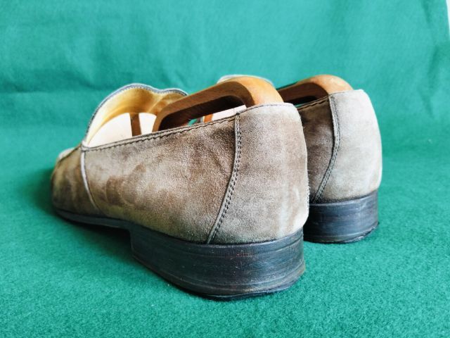 ขายรองเท้าแบรนด์ YSL Yves saintlaurent รุ่น rive gauche made in Italy แท้ size 42 หนังคลับสีน้ำตาลอ่อนเป็นรองเท้าทรง Loafers man รูปที่ 4