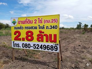ขายที่ดินบางบัวทอง 2 ไร่ ทรงสวย เหมาะทำบ้านสวน-โกดัง ใกล้ ถ.340 สุพรรณบุรี