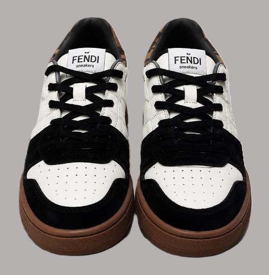 FENDI Match Low Top Suede Black Beige รูปที่ 6