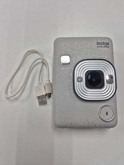 Fujifilm กล้องโพลารอยด์ Fuji Instax mini LiPlay สีเทาอ่อน