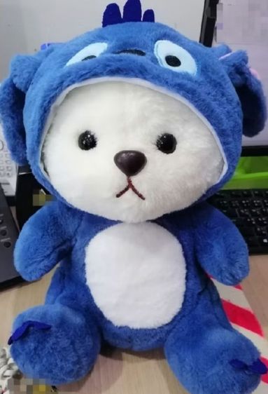 ตุ๊กตาหมีชุดสีน้ำเงินสติทช์ รูปที่ 2