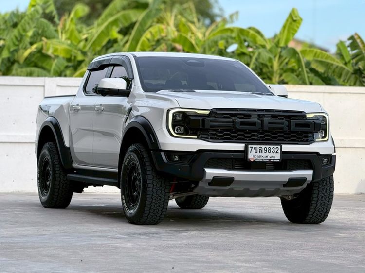 Ford Ranger 2023 Raptor 2.0 Bi-Turbo 4WD Pickup ดีเซล ไม่ติดแก๊ส เกียร์อัตโนมัติ ขาว รูปที่ 3
