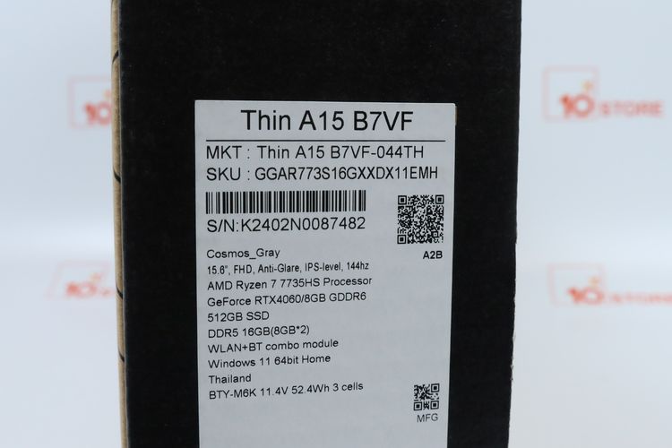 MSI THIN A15 B7VF-044TH Ryzen 7 7735HS.RTX4060 RAM16.512GB รูปที่ 14