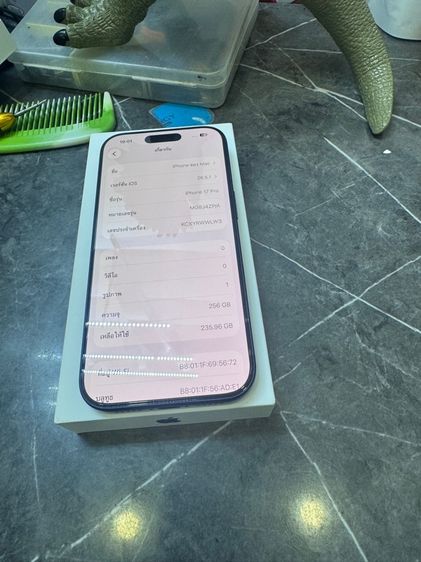 ขาย iPhone 17pro 256g ครบกล่อง สุขภาพแบต 97 หมดประกัน 6-11-69 ไม่มีตำหนิ ใช้งานปกติ นัดรับ กทม  35900 บาท Tel 0944561654  รูปที่ 4
