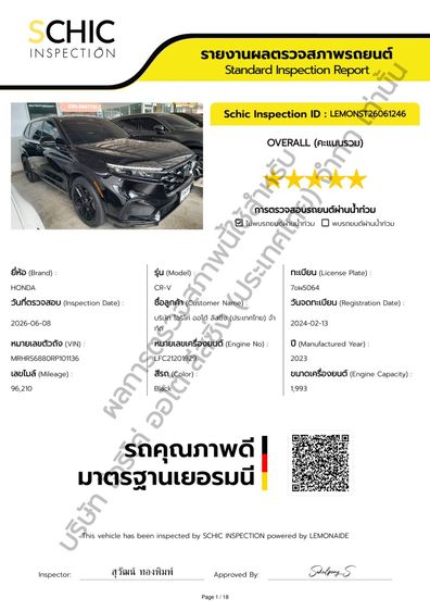 Honda CR-V 2024 2.0 eHEV RS 4WD Utility-car ไฮบริด ไม่ติดแก๊ส เกียร์อัตโนมัติ ดำ รูปที่ 2