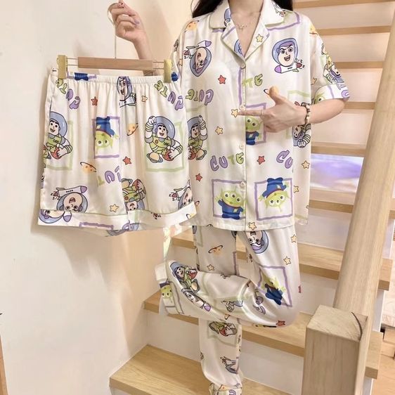 ชุดนอน3 ชิ้น toy story ผ้าเนื้อนิ่มใส่นอนสบาย