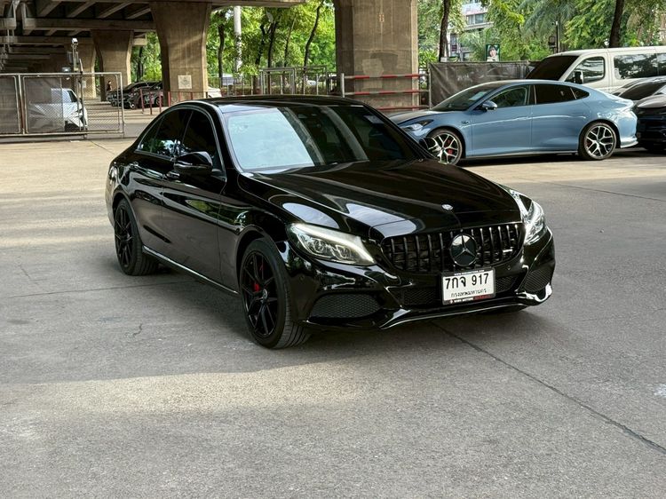 Mercedes-Benz C-Class 2018 C350 Sedan ปลั๊กอินไฮบริด (PHEV) ไม่ติดแก๊ส เกียร์อัตโนมัติ ดำ รูปที่ 2