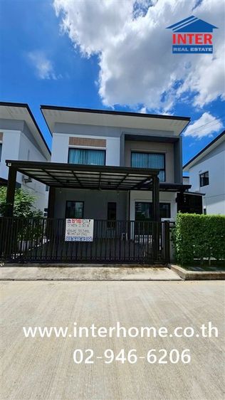 บ้านเเฝด 2 ชั้น 35.3 ตร.ว. หมู่บ้านอีโคเฮ้าส์ วงแหวน-ลำลูกกา ใกล้มหาวิทยาลัยเทคโนโลยีราชมงคลธัญบุรี ถนนเลียบมอเตอร์เวย์ ลำลูกกา ปทุมธานี รูปที่ 2
