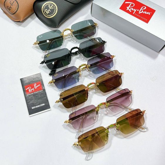 แว่นตากันแดด Ray-Ban Square Frameless รหัสรุ่น RB3625 ขนาดเลนส์ 54 มม. เลนส์แท้ 💯 กัน UV 400 มีกล่อง ผ้าเช็ด ถุงแว่นครบ แว่นตา