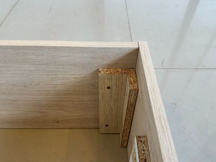 เตียงนอน 5 ฟุต ไม่มีหัวเตียง โครงฐานและคานไม้ MDF สีบีชลายไม้ รูปที่ 16