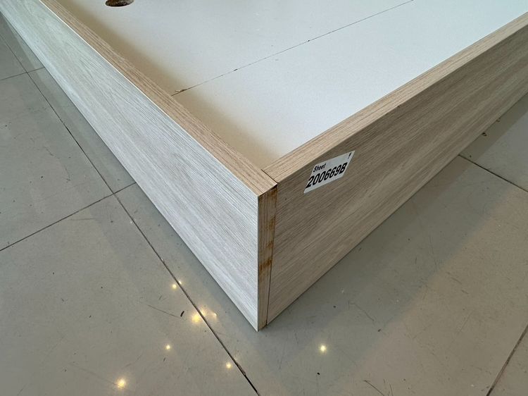 เตียงนอน 5 ฟุต ไม่มีหัวเตียง โครงฐานและคานไม้ MDF สีบีชลายไม้ รูปที่ 8
