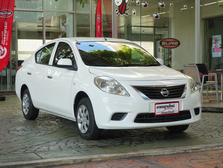Nissan Almera 2012 1.2 E Sedan เบนซิน ไม่ติดแก๊ส เกียร์อัตโนมัติ ขาว รูปที่ 2