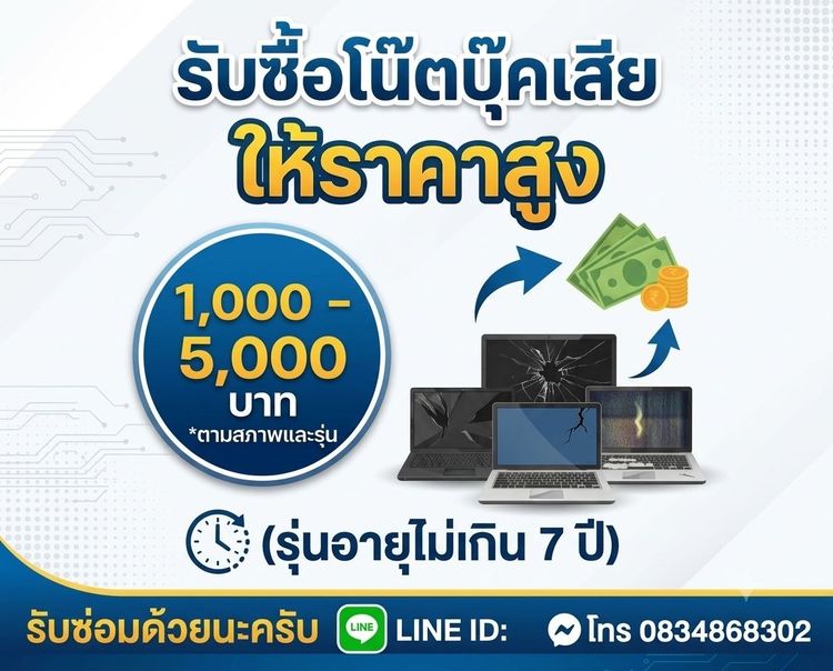 อื่นๆ วินโดว์ 4 กิกะไบต์ อื่นๆ ไม่ใช่ รับซื้อโน๊ตบุ๊คเสีย ให้ราคาสูง