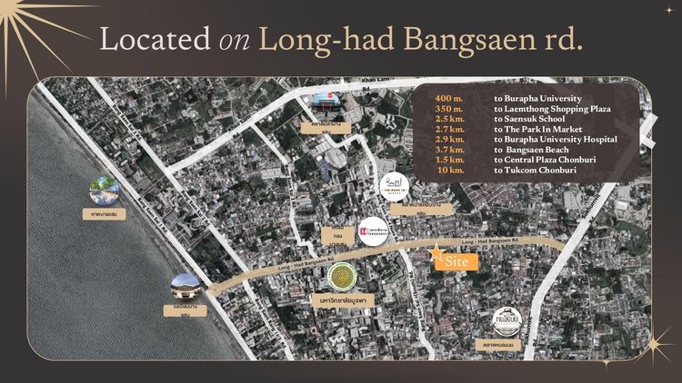 ที่ดินทำเลทองบางแสน 2-3-80.8 ไร่ พร้อมแบบแปลนและ EIA Approved รูปที่ 3