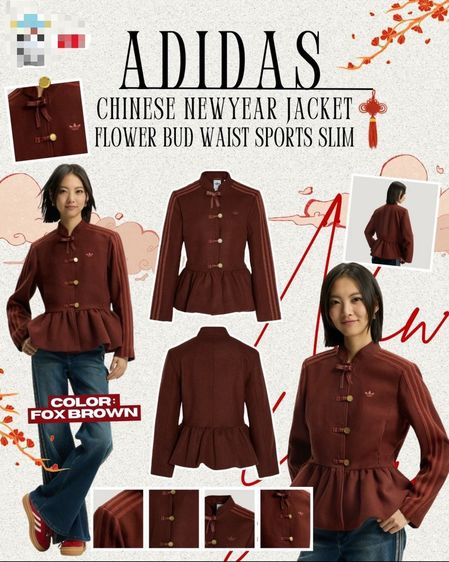 Adidas Original New Year FW25 Chinese Style original 💯 from factory shop เสื้อแขนยาวผู้หญิง รูปที่ 10