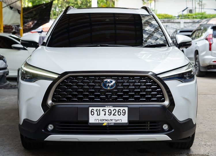 รถ Toyota Corolla Cross 1.8 Hybrid Premium Safety สี ขาว