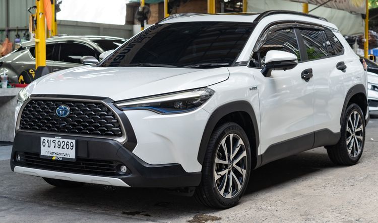 Toyota Corolla Cross 2023 1.8 Hybrid Premium Safety Utility-car ไฮบริด ไม่ติดแก๊ส เกียร์อัตโนมัติ ขาว รูปที่ 2