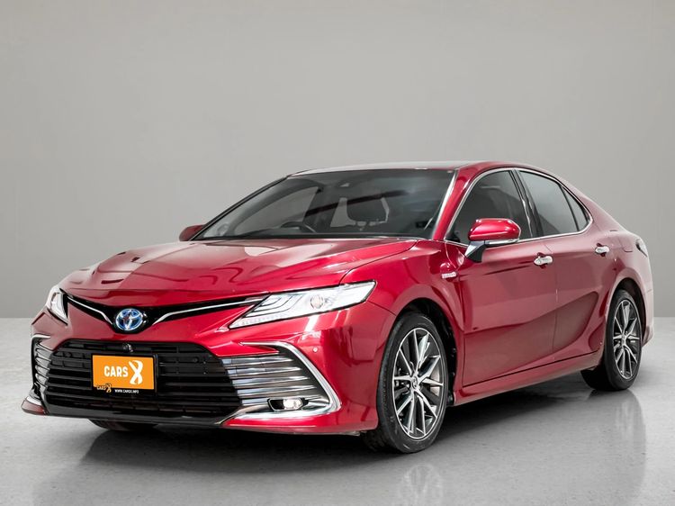 Toyota Camry 2021 2.5 Hybrid Premium Luxury Sedan ไฮบริด ไม่ติดแก๊ส เกียร์อัตโนมัติ แดง รูปที่ 2