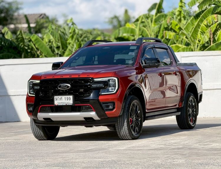 Ford Ranger 2023 2.0 Bi-Turbo Hi-Rider Storntrak Pickup ดีเซล ไม่ติดแก๊ส เกียร์อัตโนมัติ ส้ม