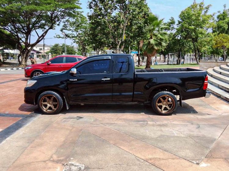 Toyota Hilux Vigo Champ 2015 Smart Cab 2.5 E Pickup ดีเซล ไม่ติดแก๊ส เกียร์ธรรมดา ดำ รูปที่ 3