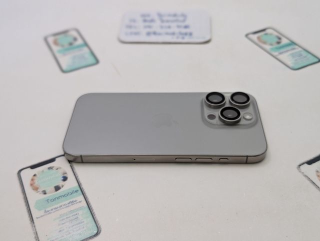 ขาย เทิร์น iPhone 15 Pro 128 GB Natural Model VC มีตัวเครื่องอย่างเดียว ไม่มีอุปกรณ์อื่น สุขภาพแบต 82 ขายตามสภาพ เพียง 15,990 บาท ครับ  รูปที่ 5