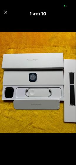 ดำ สแตนเลส Apple Watch Series8-45มิน-LTEใหม่มากแบตแท้ติดเครื่องมา97
