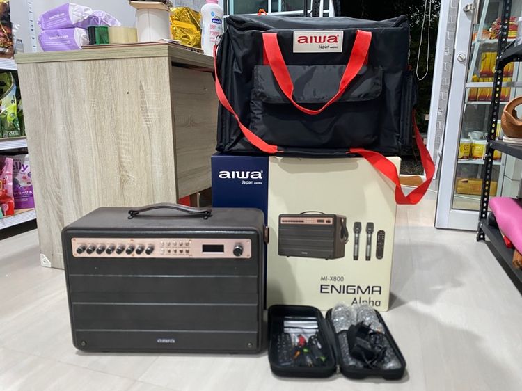 ชุดโฮมเธียเตอร์ ลำโพงพกพา อื่นๆ ลำโพงบลูทูธคาราโอเกะ AIWA MI-X800 Enigma Alpha เบสดีเสียงแน่นครบทุกรายละเอียด