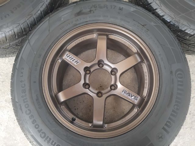 17" TE37 กว้าง 9 สีน้ำตาลเข้มขอบ 17 พร้อมยางปี 23