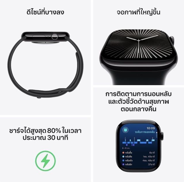 ดำ ไทเทเนียม นาฬิกา Apple Watch Series 10 GPS