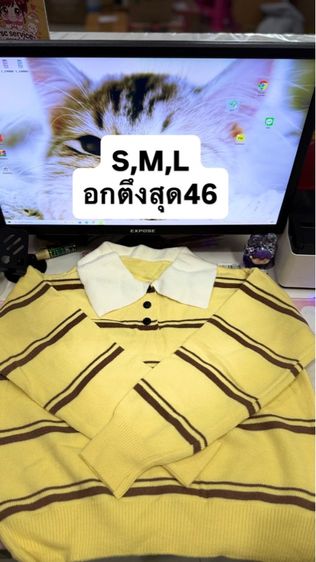 เสื้อไหมพรมลายทาง