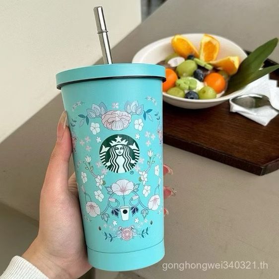 แก้วน้ำStarbucks ดอกไม้ฤดูใบไม้ผลิ