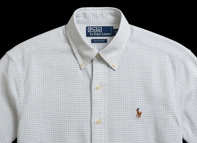 Polo Ralph Lauren Classic Fit Button-Down Shirt Micro Grid Check Pattern รูปที่ 3