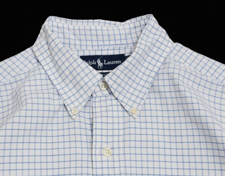 Polo Ralph Lauren Classic Fit Button-Down Shirt Micro Grid Check Pattern รูปที่ 5