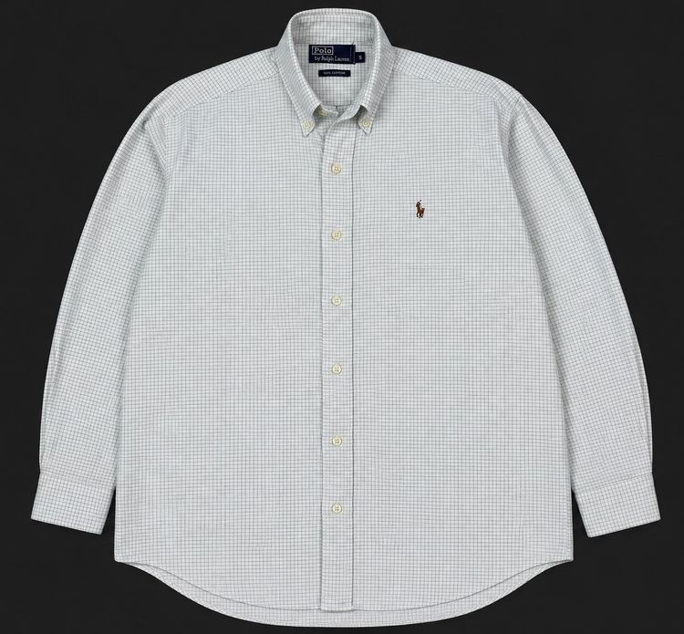 Polo Ralph Lauren Classic Fit Button-Down Shirt Micro Grid Check Pattern