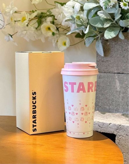 แก้วน้ำเปิดดื่มStarbucks Pinky Bloom