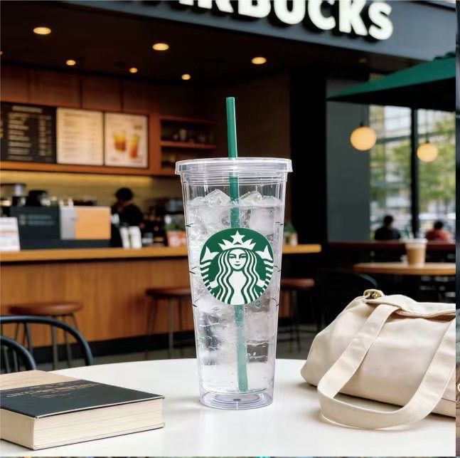 แก้วน้ำStarbucks ใสใบใหญ่ วัสดุ AS ปล