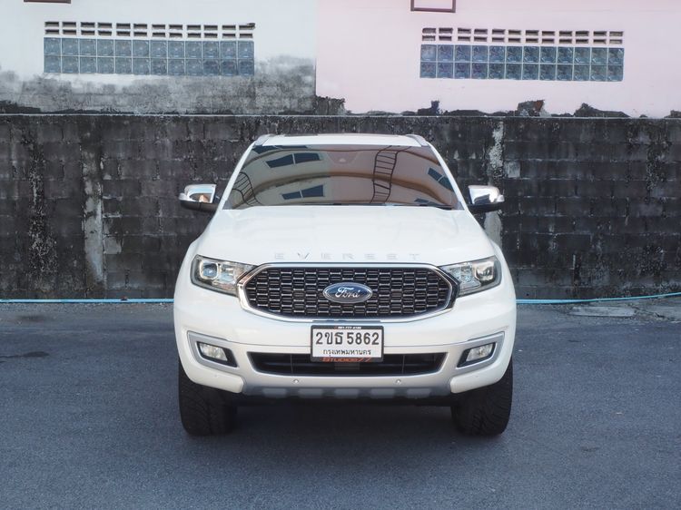 Ford Everest 2021 2.0 Bi-Turbo Titanium+ 4WD Utility-car ดีเซล ไม่ติดแก๊ส เกียร์อัตโนมัติ ขาว รูปที่ 3