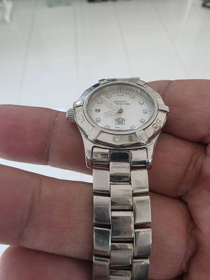 tag heuer aquaracer waf 1415 ladysize หน้าขาวหลักเพชร. รูปที่ 5