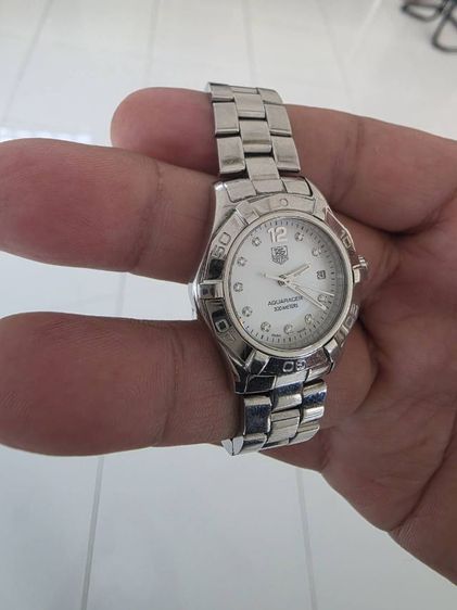 tag heuer aquaracer waf 1415 ladysize หน้าขาวหลักเพชร. รูปที่ 2