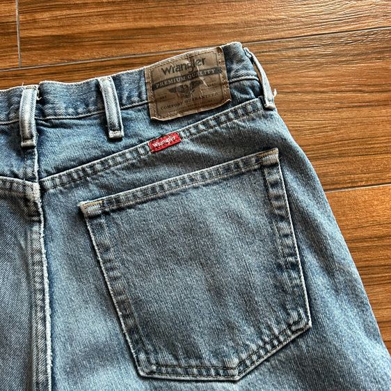 👖★ Wrangler Premium Quality ★ ของแท้💯 Vintage Blue Wash Regular Fit (Straight Leg) รูปที่ 6