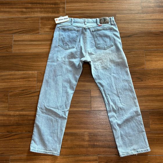 👖★ Wrangler Light Wash Jeans ★ ของแท้💯 Regular Tapered Fit สีฟ้าอ่อนเฟดสวย Made in Mexico รูปที่ 6
