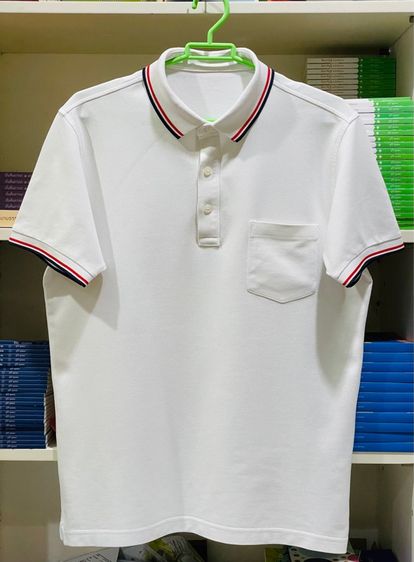ขาว EU 40 แขนสั้น อื่นๆ เสื้อโปโล (Polo Shirt) แบรนด์ Uniqlo (M) มือสอง